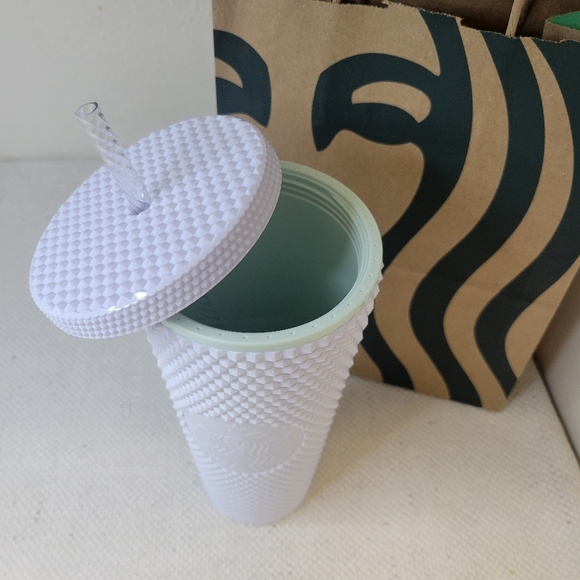 Starbucks 2024 Core Siren White Studded Bling Venti 24 oz With Straw - Picture 5 of 12